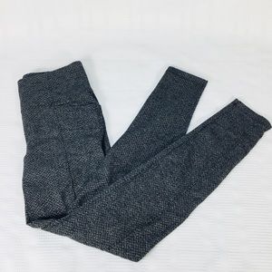 Athleta Black Gray Leggings Pants 4 Pockets Small